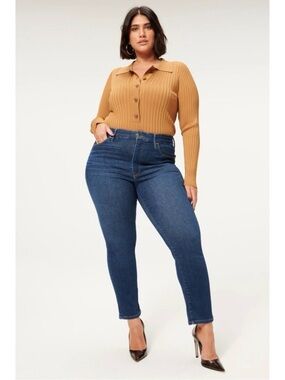 Good American Jeans Plus Always Fits Good Classic Denim Blue Size 14-18
